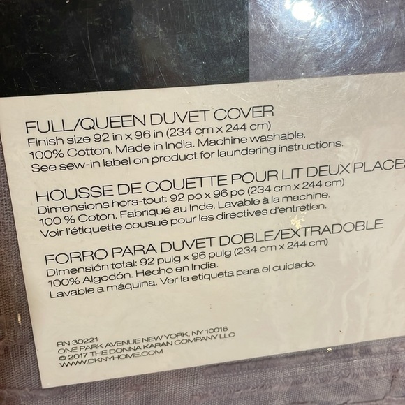 DKNY X Factor Purple Dusk Full / Queen Duvet Comforter Cover - New - Picture 5 of 5